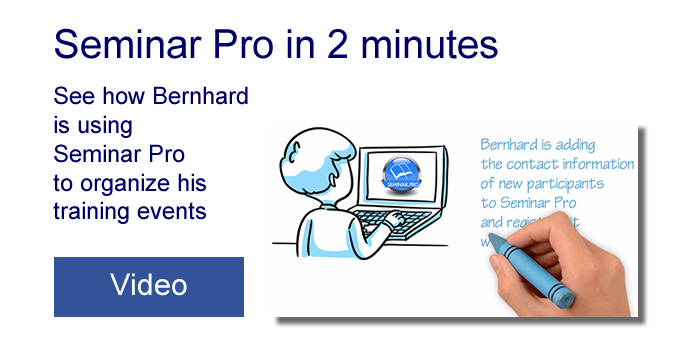 See in a 2 minutes explanatory video on how the certified CHI-running instructor Bernhard is making use of Seminar Pro to organize his training events